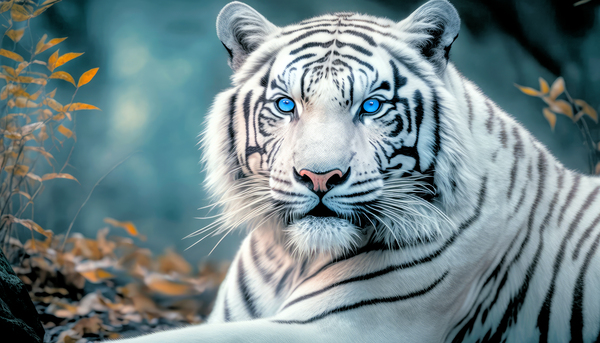 White Tiger  Print