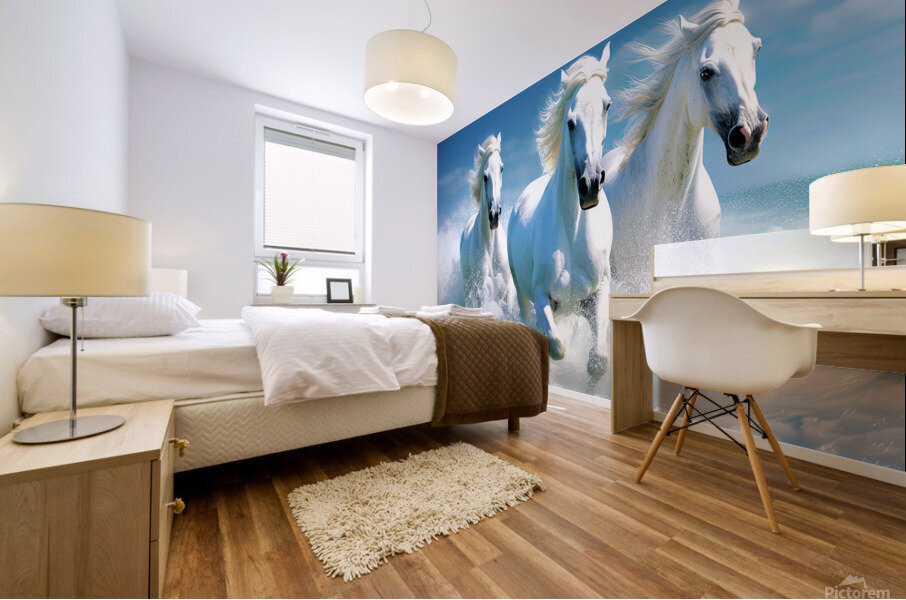 Seahorses Mural print