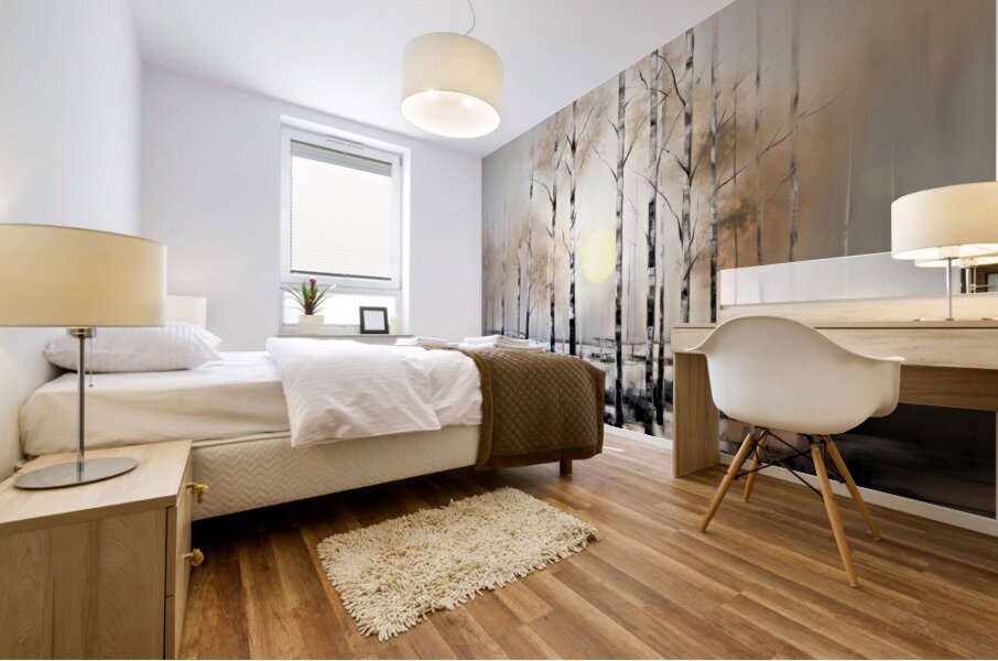 Birch Sunrise Impression murale