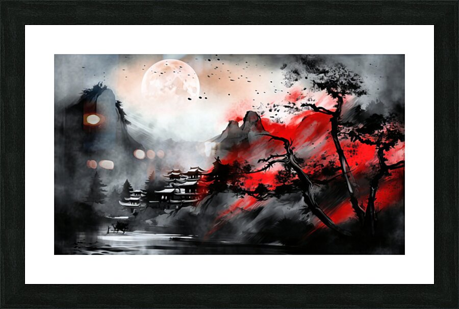 Red Wind Picture Frame print